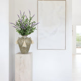 9.4" Brown Ceramic Rustic Flower Vase with Tassel for Home Decor