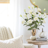 White Artificial Flowers Silk Fake Flower Flowers with Long Stem -34.5"