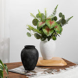 2PCS Ceramic Flowers Vase for Home Decor - Black