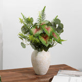 2PCS Ceramic Flowers Vase for Home Decor - Beige