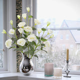 White Artificial Flowers Silk Fake Flower Flowers with Long Stem -34.5"