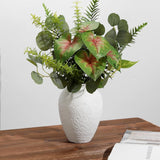 2PCS Ceramic Flowers Vase for Home Decor - White