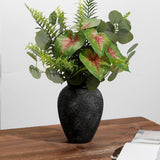 2PCS Ceramic Flowers Vase for Home Decor - Black