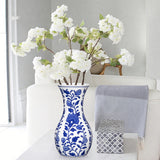 Small Blue and White Vase with flowers