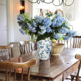 Blue and White Porcelain Vases with Ear for Floral Home Decoration