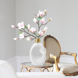 Black and Gold Donut Ceramic Vase Set of 2