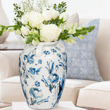 Blue and White Porcelain Vases with Ear for Floral Home Decoration