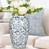 Blue and White Ceramic Vases for Floral Home Decoration
