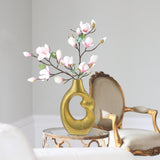 Gold Donut Ceramic Vase Set of 2