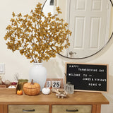 33.5" Artificial Fall Yellow Leaves Stems Branches