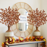 33.5" Artificial Fall Red Leaves Stems Branches