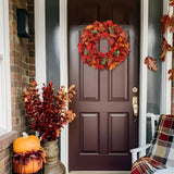 22 lnch Artificial Fall Wreath with Bay & Eucalyptus Leaves for Front Door