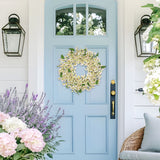 Light Yellow Artificial Cherry Blossom Wreaths for Front Door - 20"