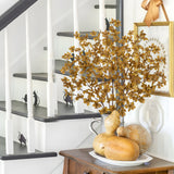 33.5" Artificial Fall Yellow Leaves Stems Branches