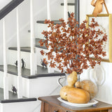 33.5" Artificial Fall Red Leaves Stems Branches