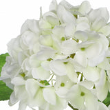 Artificial Hydrangea Silk Flowers Potted for Home Decor -  White