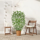 Artificial Silk Bamboo Tree Fake Floor Plants Potted - 4ft