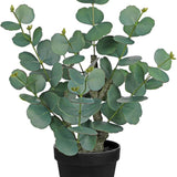 Artificial Eucalyptus Plants Fake Silk Potted Indoor - 18"