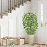 Artificial Silk Bamboo Tree Fake Floor Plants Potted - 4ft