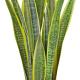 28" Artificial Snake Plant Potted Faux Sansevieria Plants