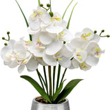 Artificial White Phalaenopsis Orchid Flower Arrangements Faux Orchid Flower