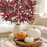 30'' Artificial Maple Leaves Branches Fall Leaves Stems Plants - 3pcs