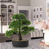 Artificial Bonsai Tree Juniper Potted Indoor Decor with Ceramic Pots
