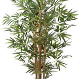 Artificial Bamboo Silk Tree Large Fake Floor Plants Potted - 4ft