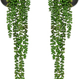Artificial Hanging Plants Fake Hanging Plant 21" Long String of Pearls Plants
