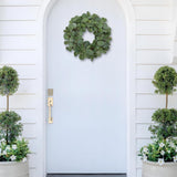 20'' Faux Eucalyptus Wreaths for Front Door, Year-Round Real Touch Silver Eucalyptus Artificial Wreath for Home Farmhouse Mantle Window Wall Decor