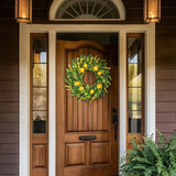 Artificial Lemon Greenery Wreaths with Wildflowers - 20"