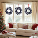 20" Christmas Wreath for Front Door Artificial Blue Holly Berry Wreath for Christmas