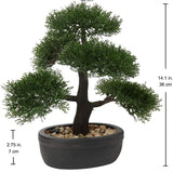 Artificial Bonsai Tree Juniper Faux Plants Indoor Small Fake Plants Decor with Ceramic Pots