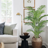 Artificial Palm Silk Tree Plant Tropical Bonsai Plants - 6ft, 2 Pack