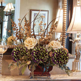 Autumn Purple Artificial Silk Chrysanthemum Bouquet Flowers