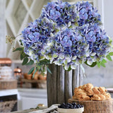 26" Artificial Blue Hydrangea Flowers -  6PCS