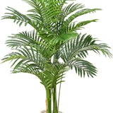 Artificial Areca Palm Plant 4.5 Feet Fake Palm Tree with 15 Trunks Real Touch Leaves