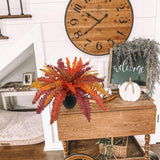 Fall Artificial Boston Fern Potted Plant for Home