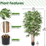 Artificial Bamboo Silk Tree 6 Ft Tall Fake Bamboo Plants