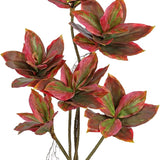 Artificial Agave Plant Fake Tropical Yucca Palm Tree with Red Leaves - 2.95ft