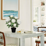 White Fake Peonies Artificial Flowers Potted for Home Decor