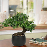 Artificial Bonsai Tree Juniper Faux Plants Indoor Fake Plants Decor with Ceramic Pots