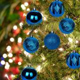 2.36" Christmas Ball Ornaments Blue 30 Pcs Small Shatterproof Christmas Tree Decorations Xmas Tree Christmas Ornaments Balls