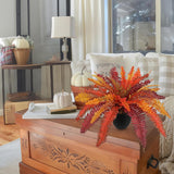 Fall Artificial Boston Fern Potted Plant for Home