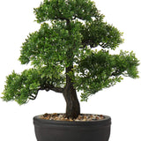 Artificial Bonsai Tree Juniper Potted Indoor Decor with Ceramic Pots