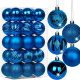 2.36" Christmas Ball Ornaments Blue 30 Pcs Small Shatterproof Christmas Tree Decorations Xmas Tree Christmas Ornaments Balls