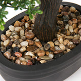Artificial Bonsai Tree Juniper Potted Indoor Decor with Ceramic Pots