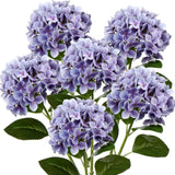 26" Artificial Purple Hydrangea Flowers -  6PCS