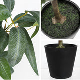 20'' Artificial Eucalyptus Willow Leaves Plant Potted in Black Pot - 2pack