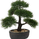 Artificial Bonsai Tree Juniper Faux Plants Indoor Small Fake Plants Decor with Ceramic Pots